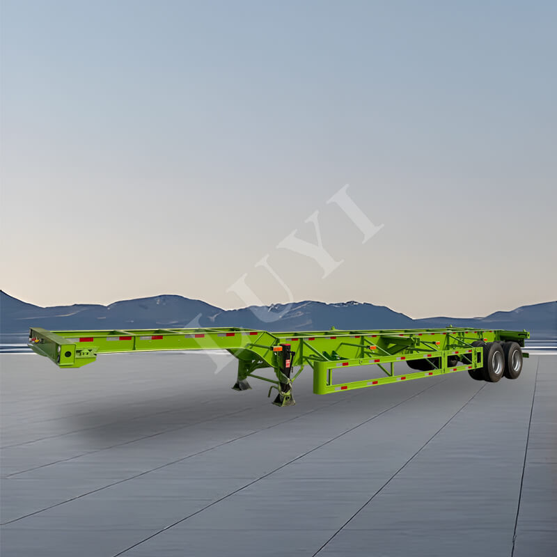 2-akselinen kuormankantosäiliö 20/40 tonnin luurankoinen puoliperävaunu