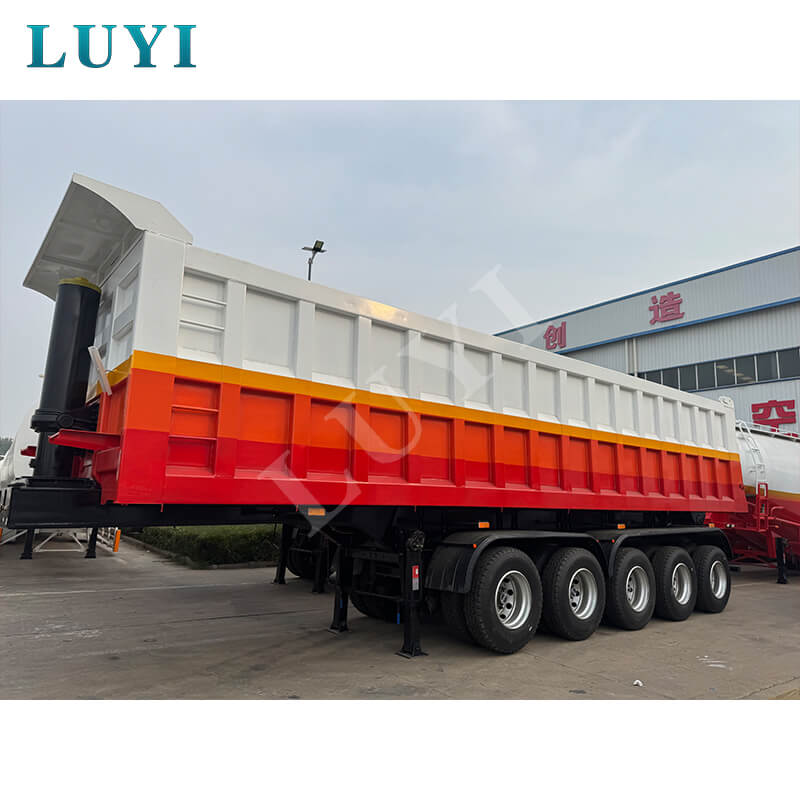 Luyi viisiakselinen takakippi puoliperävaunu viety Ghanaan, ammattimainen raskas kalusto tunnustettu