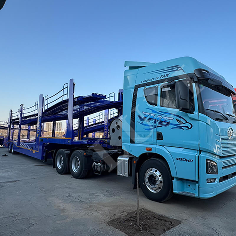 Vastaa juuri logistiikkatarpeita! Luyi 8-ajoneuvoinen puoliperävaunu toimitettu Mosambikiin