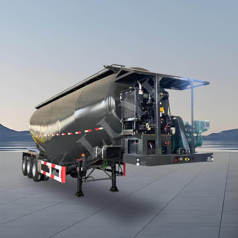 3-akselinen 35 kuutiometrin sementtisäiliöpuoliperävaunu