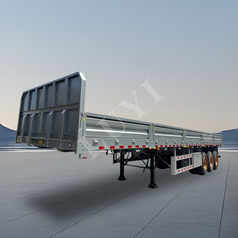 3-akselinen 60 tonnin sivuseinämäinen puoliperävaunu