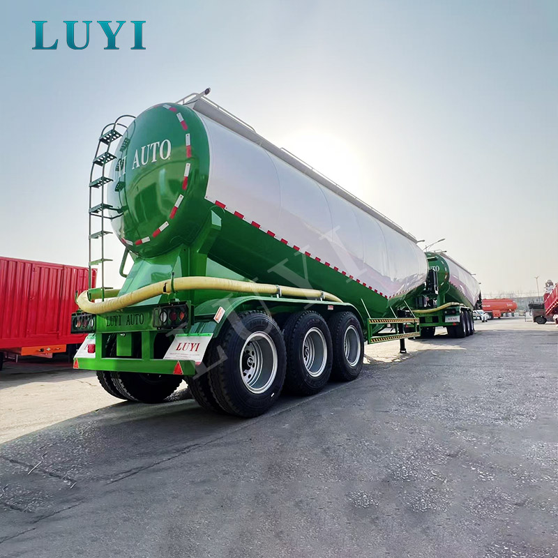 3-akselinen 60 m³ jauhesäiliön puoliperävaunu sementille, lentotuhkalle ja kuivalle irtojauheelle