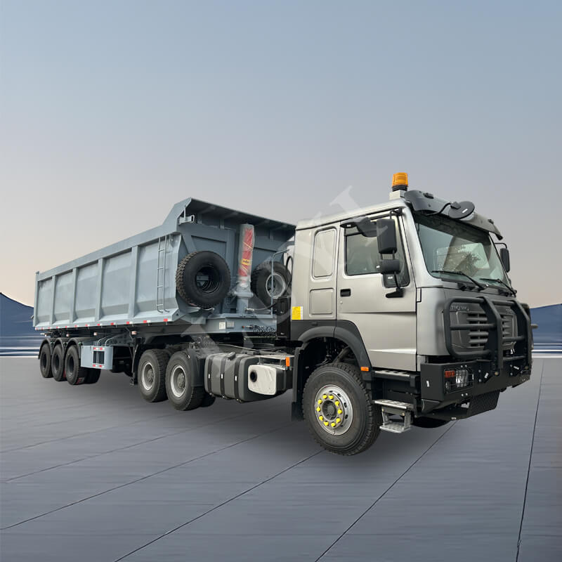 3 Kolmiakselinen U-muotoinen sivulle kallistuva kippiperävaunu