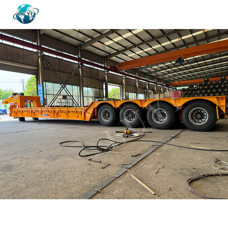 4-akselinen 100-tonninen Matala-hanhenkaula-puoliperävaunu