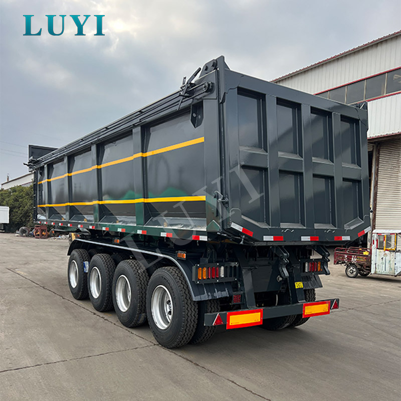 4-akselinen takakippaava puoliperävaunu irtotavaran kuljettamiseen