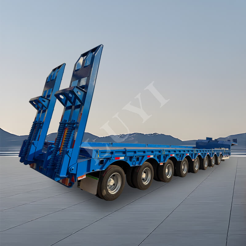 8-akselinen 150 tonnin hanhenkaula, raskas lowboy-perävaunu