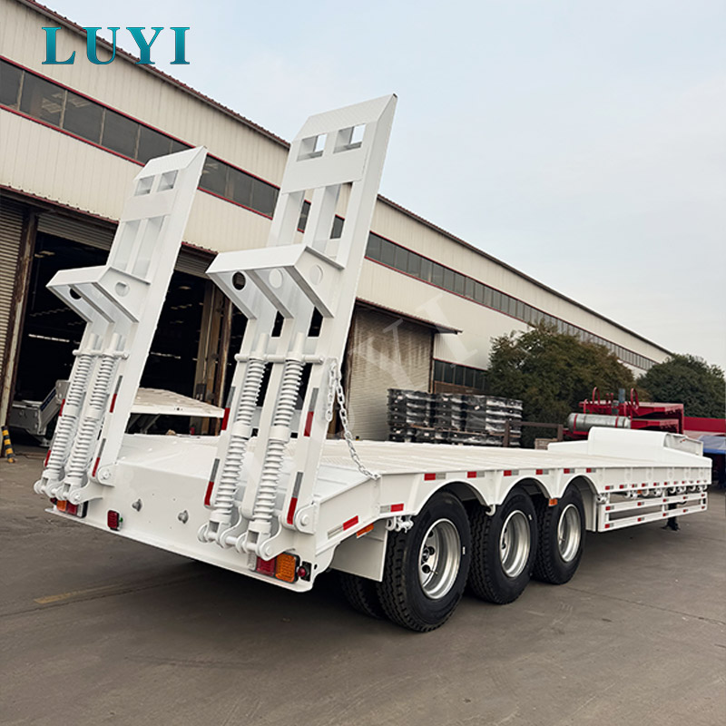 80 Ton Lowboy Gooseneck Low Bed Puoliperävaunuperävaunu