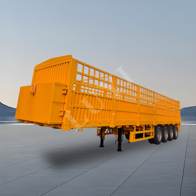 Irrotettava sivupaneeli 4-akselinen sivuseinäpuoliperävaunu, 60 tonnin ja 80 tonnin korkeasivuinen puoliperävaunu