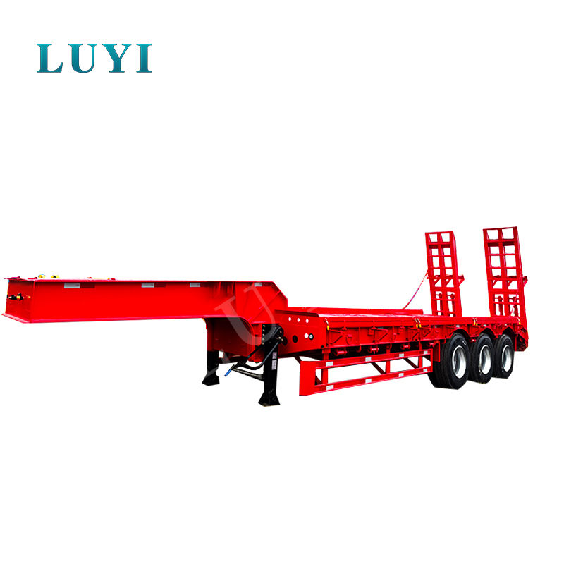 LUYI:n 3-akselinen matalasänkypuoliperävaunu: ratkaisusi raskaaseen kalusto- ja konekuljetuksiin
