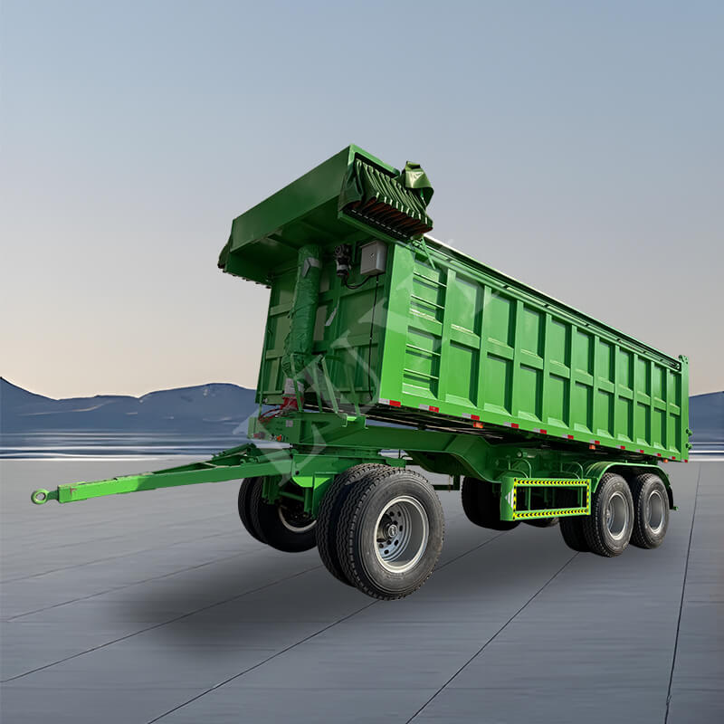 Kaksiakselinen suorakaiteen muotoinen 30/50 kuutioinen takapurkupuoliperävaunu